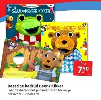 Boekenvoordeel Beestige bedtijd beer / kikker aanbieding