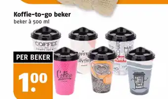 Poiesz Koffie-to-go beker 500 ml aanbieding