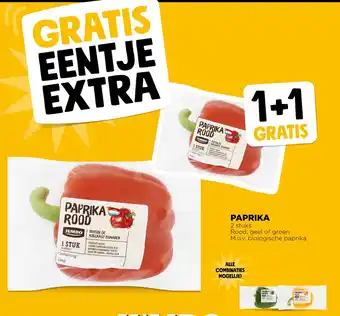 Jumbo paprika 1+1 gratis aanbieding