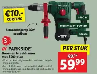 Lidl Boor- en breekhamer met sds-plus aanbieding