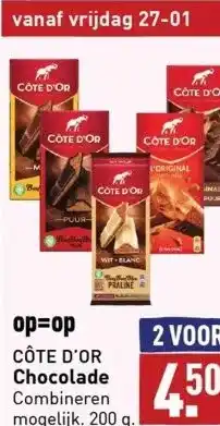 ALDI Côte d'or chocolade combineren. mogelijk. aanbieding