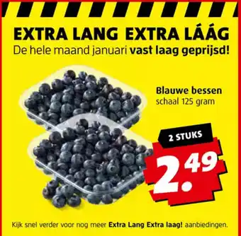 Boni Blauwe bessen 125 gram 2 stuks aanbieding