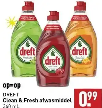 ALDI Dreft clean & fresh afwasmiddel aanbieding