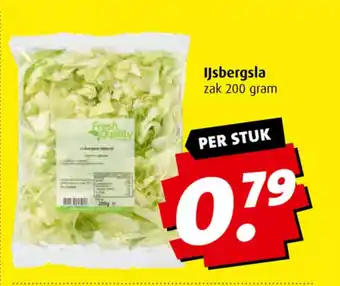 Boni Ijsbergsla 200 gram per stuk aanbieding