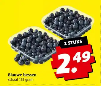 Boni Blauwe bessen 125 gram 2 stuks aanbieding