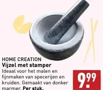 ALDI Vijzel met stamper  per stuk. aanbieding