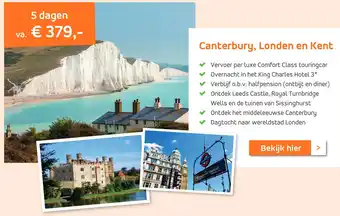 Effeweg Canterbury, londen en kent aanbieding