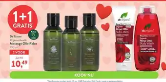 Holland & Barrett De tuinen prijsvoorbeeld: massage olie relax aanbieding