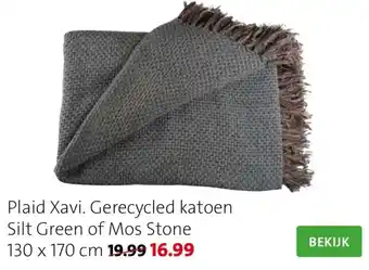 Intratuin Plaid xavi. gerecycled katoen aanbieding