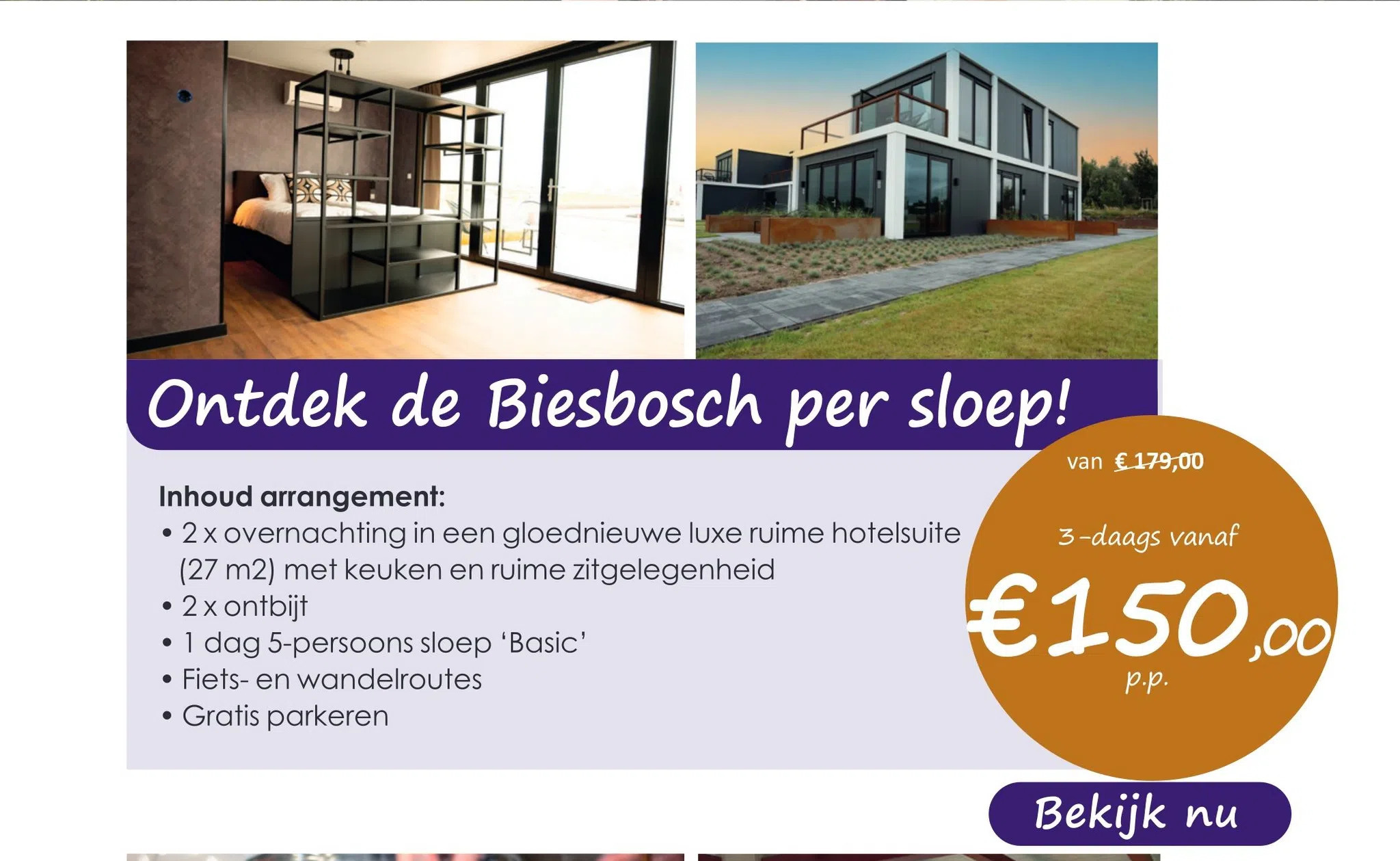 Marrea Hotelarrangementen Ontdek de biesbosch per sloep! aanbieding