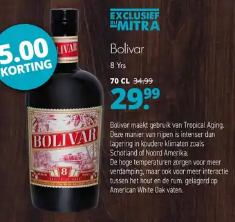 Mitra Bolivar 8 yrs aanbieding