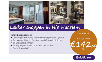 Marrea Hotelarrangementen Lekker shoppen in hip haarlem aanbieding