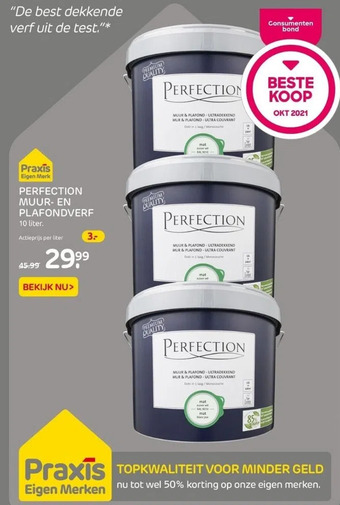 Praxis Perfection muur- en plafondverf aanbieding
