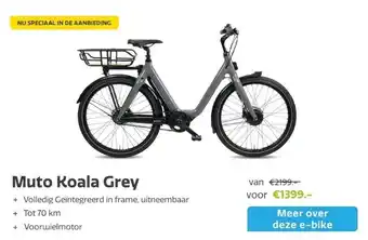 Stella fietsen Muto koala grey aanbieding