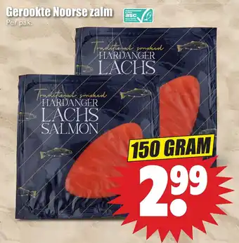 Dirk Gerookte Noorse zalm 150 gr aanbieding