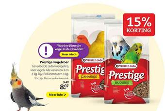 Boerenbond Prestige Vogelvoer 15% Korting aanbieding