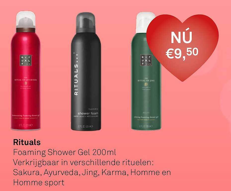 Rituals foaming shower gel 200ml aanbieding bij Mooi parfumerie