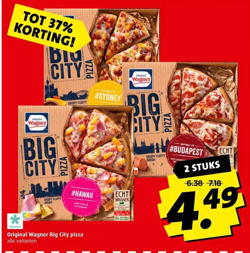 Original wagner big city pizza aanbieding bij Boni