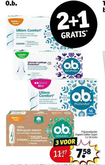 Kruidvat O.b. aanbieding