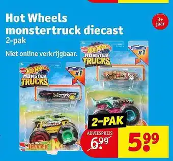 Kruidvat Hot wheels monstertruck diecast aanbieding