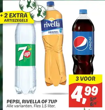 Dekamarkt Pepsi, rivella of 7up aanbieding