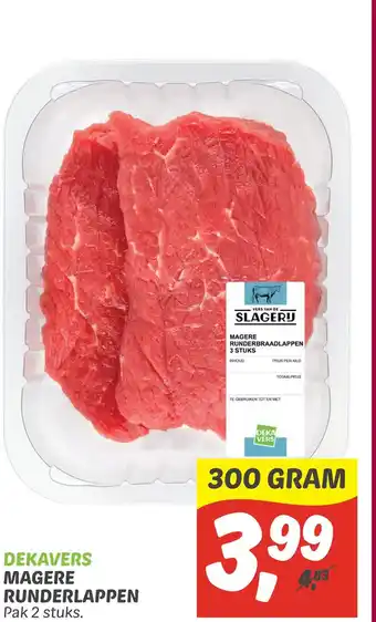 Dekamarkt Dekavers magere runderlappen aanbieding