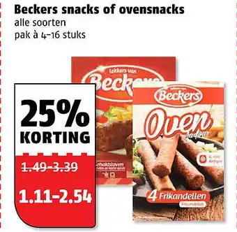 Poiesz Beckers snacks of ovensnacks aanbieding