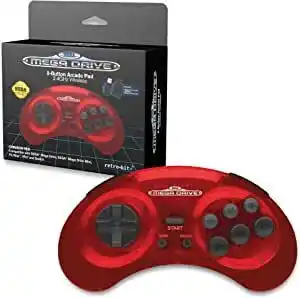 Amazon Retro-bit sega mega drive 2.4 ghz wireless controller 8-button arcade pad for sega genesis original/mini, switch, pc, mac - i aanbieding