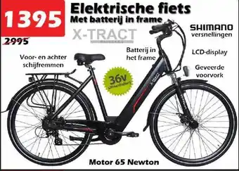 iTEK Elektrische fiets met batterij in frame aanbieding