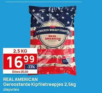 Butlon Real american geroosterde kipfiletreepjes 2,5kg aanbieding