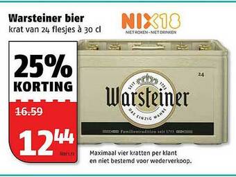 Poiesz Warsteiner Bier 25% Korting aanbieding