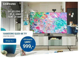 Samsung 43LS03A (2021) The Frame QLED TV aanbieding bij Wehkamp