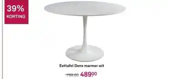 Karwei Eettafel dene marmer wit aanbieding