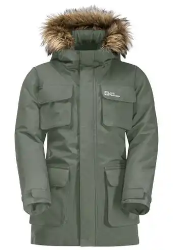 Jack Wolfskin Jack wolfskin glacier peak parka kids waterdicht winterjack kinderen 152 bruin thyme green aanbieding