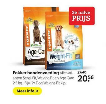 Boerenbond Fokker Hondenvoeing Sensi-Fit, Weight-Fit En Age Care aanbieding