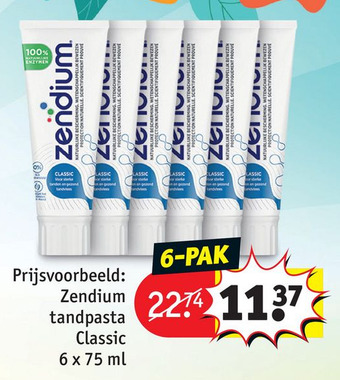 Kruidvat Zendium tandpasta Classic aanbieding