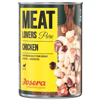 Zooplus 4 + 2 gratis! 6 x 400 g / 800 g josera meatlovers hondenvoer - puur: kip (6 x 400 g) aanbieding