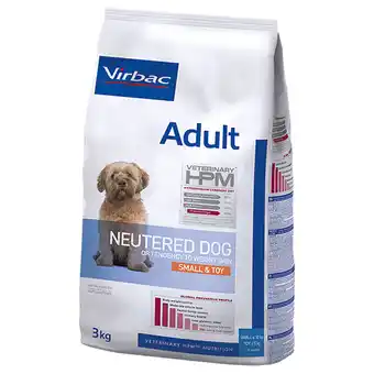 Zooplus 3kg veterinary hpm dog adult neutered small & toy virbac hondenvoer aanbieding