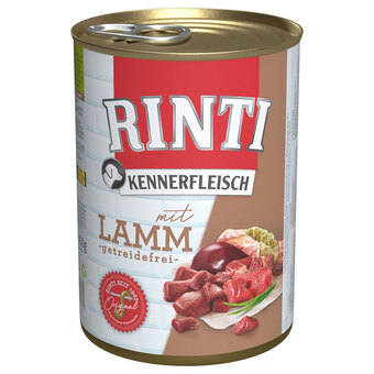 Zooplus 1x400g "kennerfleisch" lam rinti hondenvoer aanbieding