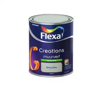 Praxis Flexa muurverf creations extra mat 3031 early dew 1l aanbieding