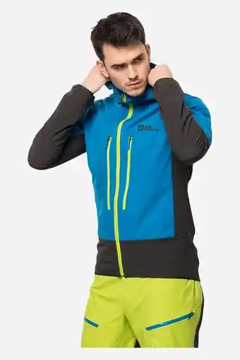 Bever Jack wolfskin alpspitze softshell jas blauw aanbieding