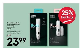 Etos Braun Storm Body & Face Elektrische Ontharing 25% Korting aanbieding