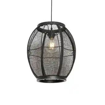 Lampenlicht.nl Oosterse hanglamp zwart 35 cm - rob aanbieding