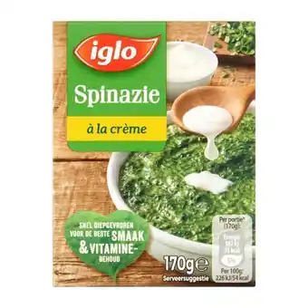 Coop Iglo spinazie à la creme 170g aanbieding