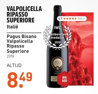 Gall & Gall Valpolicella ripasso superiore 2019 aanbieding