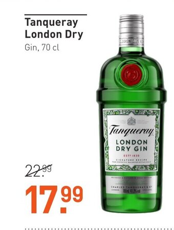 Gall & Gall Tanqueray london dry 70cl aanbieding