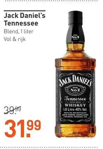 Gall & Gall Jack Daniel's tennessee 1 liter aanbieding