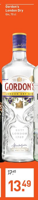Gall & Gall Gordon's london dry 70cl aanbieding