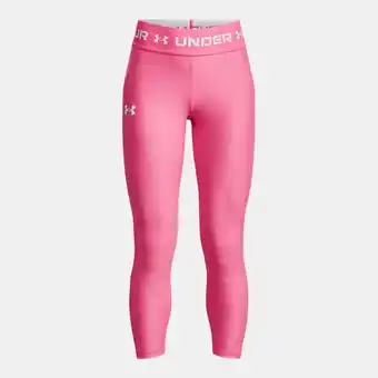 Under Armour Meisjeslegging heatgear® armour ankle crop roze punk / wit ymd aanbieding