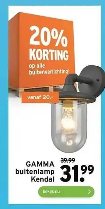 GAMMA Gamma buitenlamp kendal aanbieding